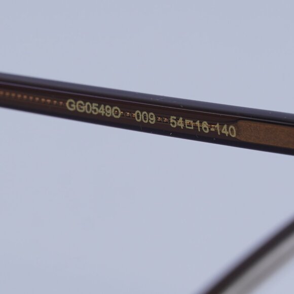 Gucci GG0549O 009 Eyeglasses Brown Gradient 54mm Square Frame - Picture 8 of 9